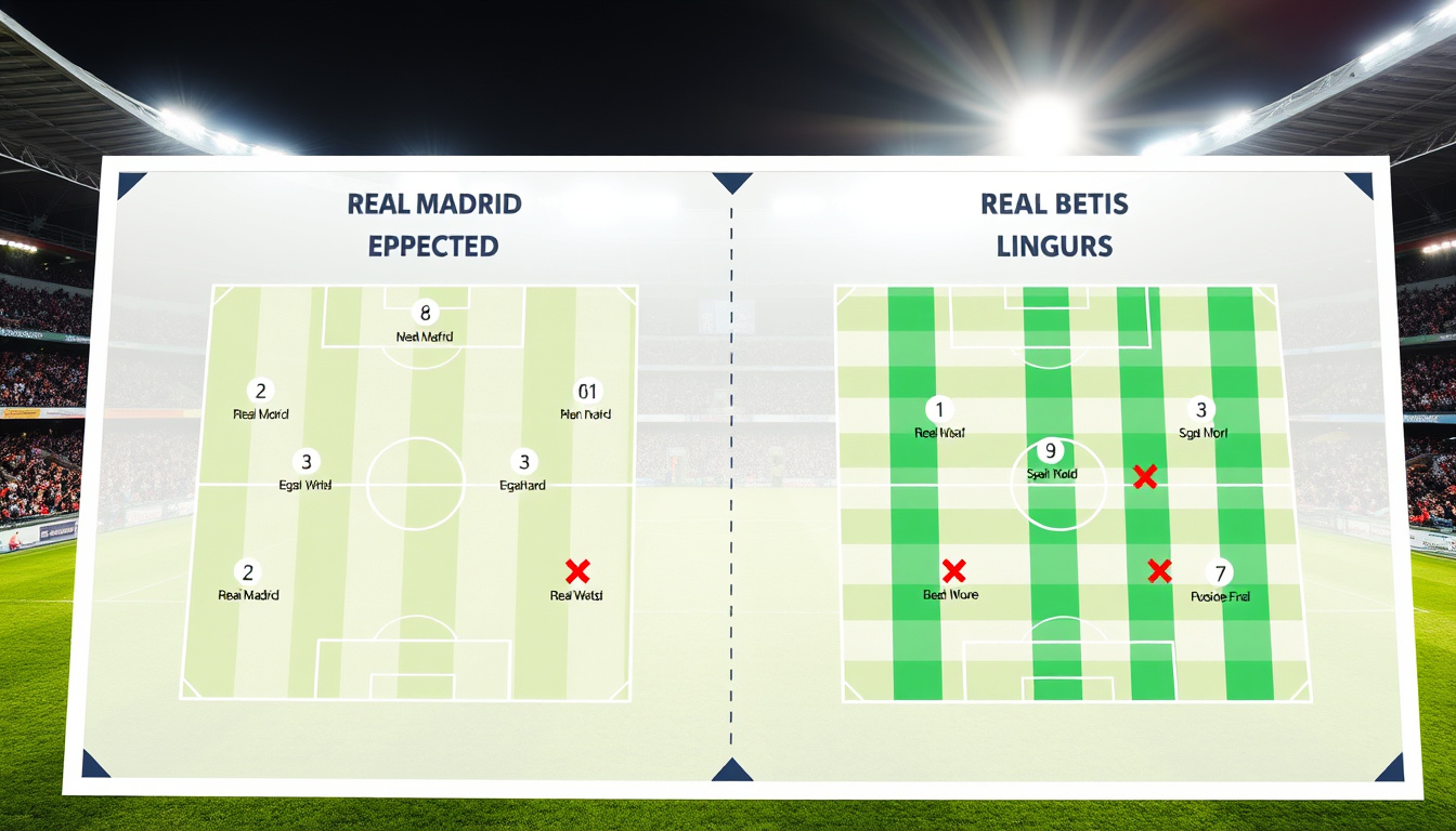 Real Madrid – Real Betis Opstellingen – Verwachte Line-ups en Blessures